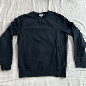 Sunspel Brushed Loopback Cotton-Jersey Sweatshirt Black Men Size S